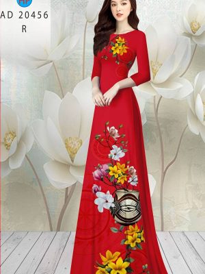 Vải Áo Dài Tết Hoa in 3D AD 20456 21